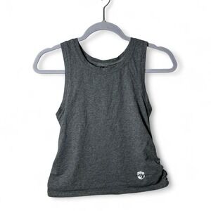 Born‎ Primitive Womens Small Grey Open Back Cropped Sleeveless Gym Tank Top